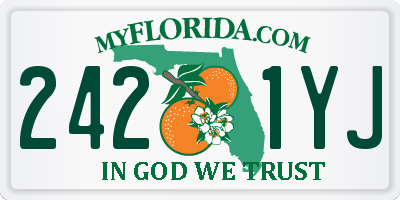 FL license plate 2421YJ