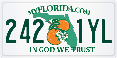 FL license plate 2421YL