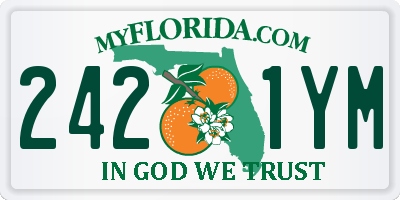 FL license plate 2421YM