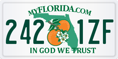 FL license plate 2421ZF