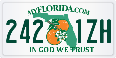 FL license plate 2421ZH