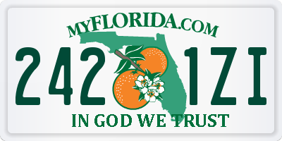 FL license plate 2421ZI