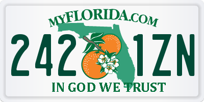 FL license plate 2421ZN