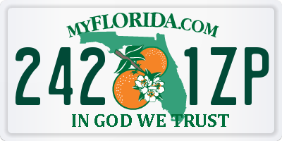 FL license plate 2421ZP