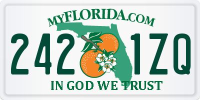 FL license plate 2421ZQ