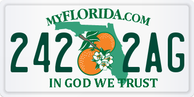 FL license plate 2422AG