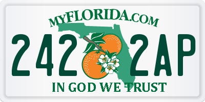 FL license plate 2422AP