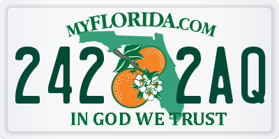FL license plate 2422AQ