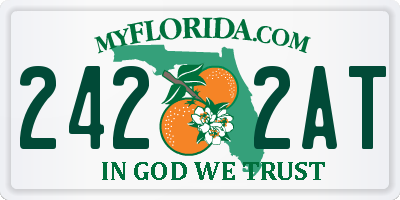 FL license plate 2422AT