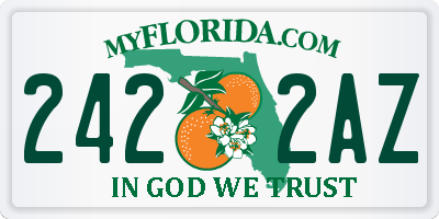 FL license plate 2422AZ