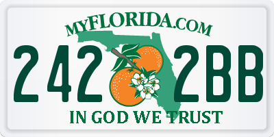 FL license plate 2422BB