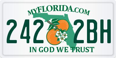 FL license plate 2422BH