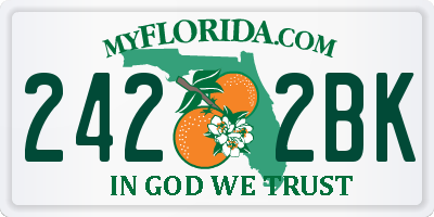 FL license plate 2422BK