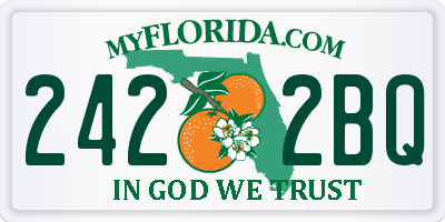 FL license plate 2422BQ
