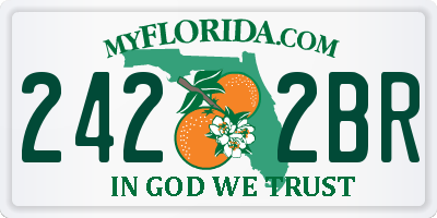 FL license plate 2422BR