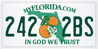 FL license plate 2422BS
