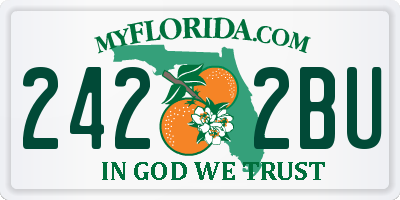 FL license plate 2422BU