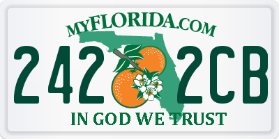 FL license plate 2422CB