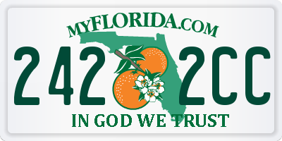 FL license plate 2422CC