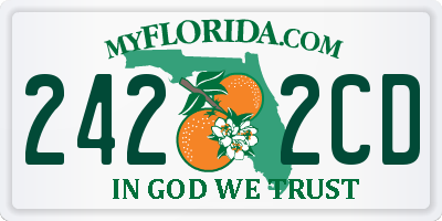 FL license plate 2422CD