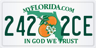 FL license plate 2422CE
