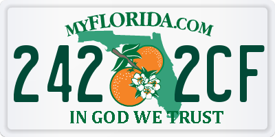 FL license plate 2422CF