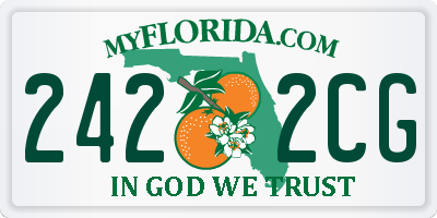 FL license plate 2422CG
