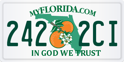 FL license plate 2422CI