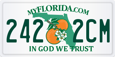 FL license plate 2422CM