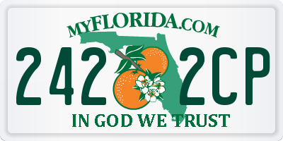 FL license plate 2422CP