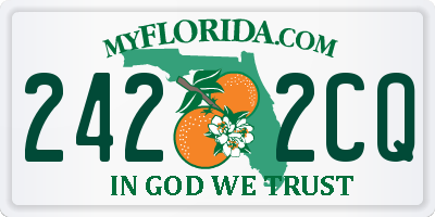 FL license plate 2422CQ