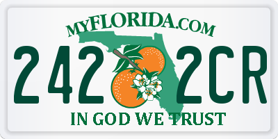 FL license plate 2422CR