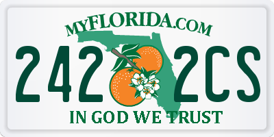 FL license plate 2422CS