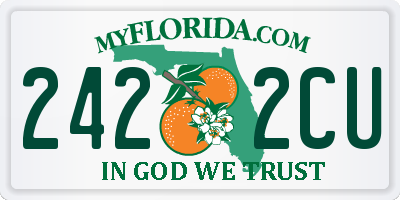 FL license plate 2422CU