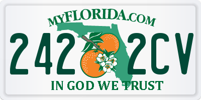 FL license plate 2422CV