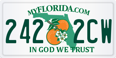 FL license plate 2422CW