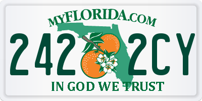 FL license plate 2422CY