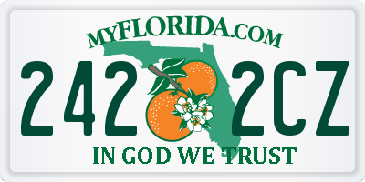 FL license plate 2422CZ