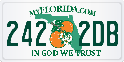 FL license plate 2422DB
