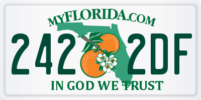 FL license plate 2422DF