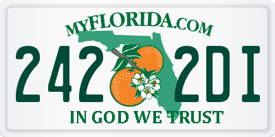 FL license plate 2422DI