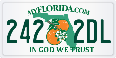 FL license plate 2422DL