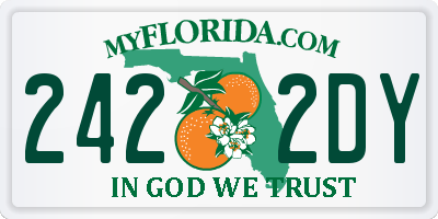 FL license plate 2422DY