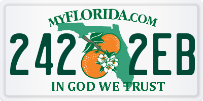 FL license plate 2422EB