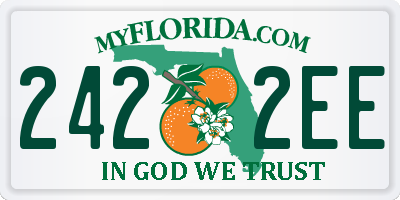 FL license plate 2422EE