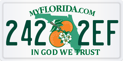 FL license plate 2422EF