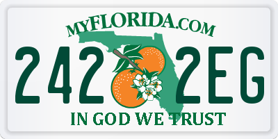 FL license plate 2422EG