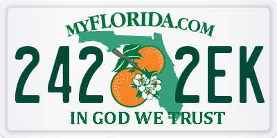 FL license plate 2422EK