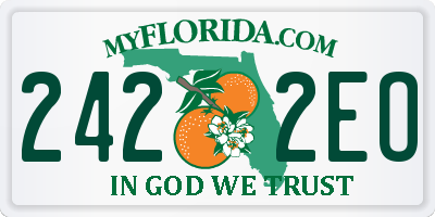 FL license plate 2422EO