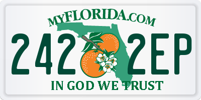 FL license plate 2422EP